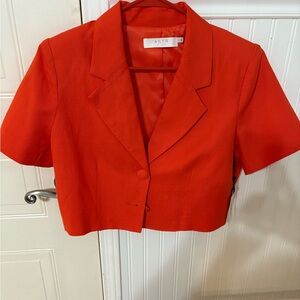 ASTR Bold Orange Cropped Blazer